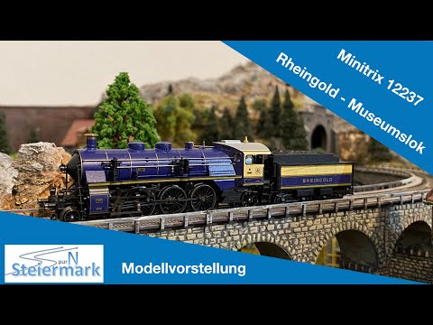 N gauge - Rheingold museum locomotive / Minitrix 12237 / Model presentation 1:160