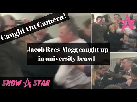 Tory Jacob Rees-Mogg caught up in university brawl as angry students charge at supporters