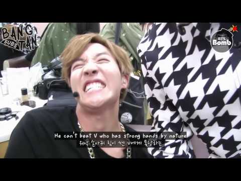 [ENG] 141009 [BANGTAN BOMB] Grasping power fight with V