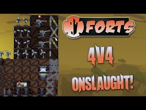 Forts Multiplayer Versus Gameplay Onslaught