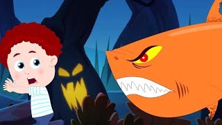 Baby Shark Halloween Song | Schoolies Cartoons | Nursery Rhymes for Kids