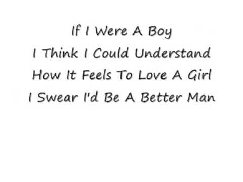 Beyonce - If I Were A Boy [Lyrics]