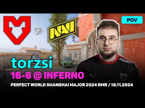 CS2 POV MOUZ torzsi (16/6) vs NAVI (inferno) @ Perfect World Shanghai Major 2024 RMR | Nov 18, 2024