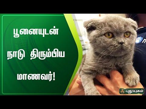 பூனையுடன் நாடு திரும்பிய மாணவர்! | டெல்லி | செய்தித் துளிகள் | Puthuyugam TV