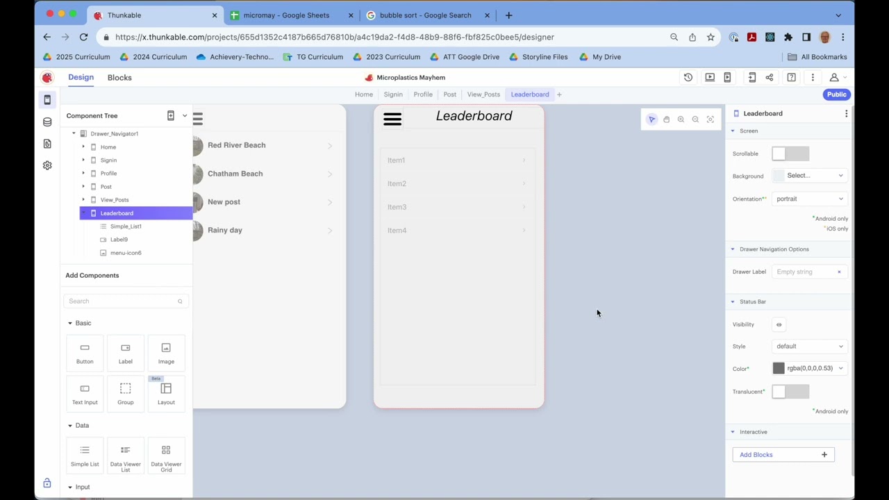 Leaderboard with Google Sheets