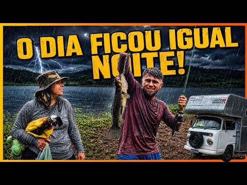 A pescaria na chuva motorhome 