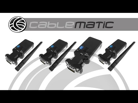 Wireless Bluetooth adapter to serial RS232 DTE DCE DB9 - distributed by CABLEMATIC ®