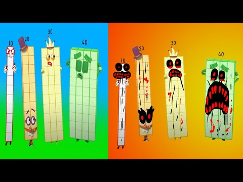 Numberblocks New Design 10 20 30 40 as Horror Version Catchiest Songs