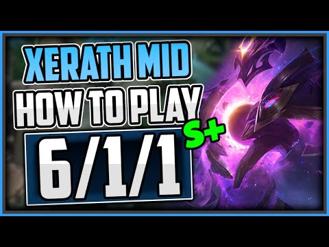 How to Play Xerath Mid [NEW DARK STAR XERATH SKIN] - S+ Xerath Commentary Guide - Leauge of Legends