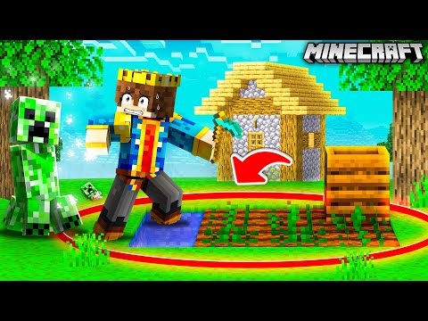 MINECRAFT BUT YOU CANT LEAVE THE CIRCLE !!