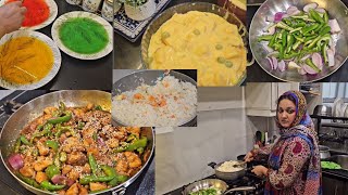 Kisi ki izzat khrab ni hui || Shazi k lie khana bna k bheja || Chicken chilli dry || Fried rice
