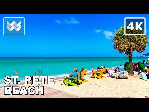 [4K] St Pete Beach, Florida #1 BEST BEACH in the U.S. in 2021 | Walking Tour & Vacation Travel Guide