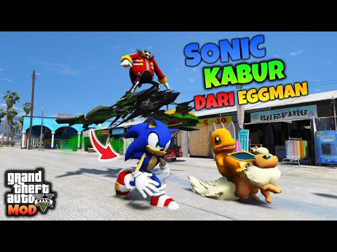 SONIC DIKEJAR EGGMAN PROFESOR JAHAT - GTA 5 MOD TRANSFORMER