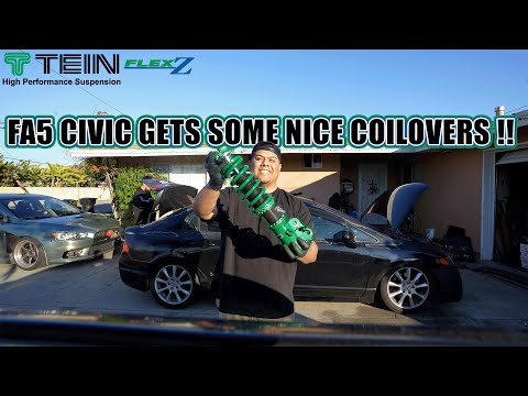 8TH GEN CIVIC SI GETS TEIN COILOVERS!! | Best Budget Coilovers?