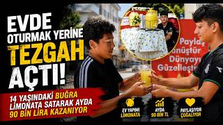  14 Yaşındaki Buğra Limonata Satarak Asgari Ücretin Üç Katı Kazandı