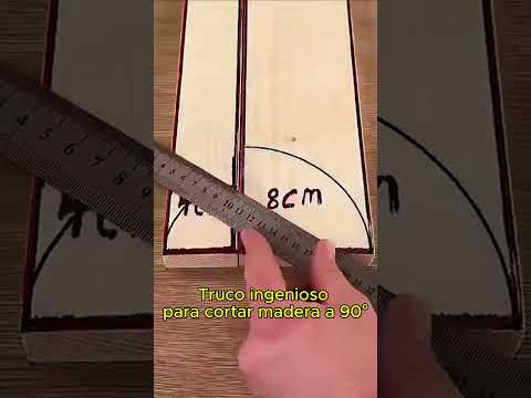 Truco ingenioso para cortar madera en ángulo de 90° #tips