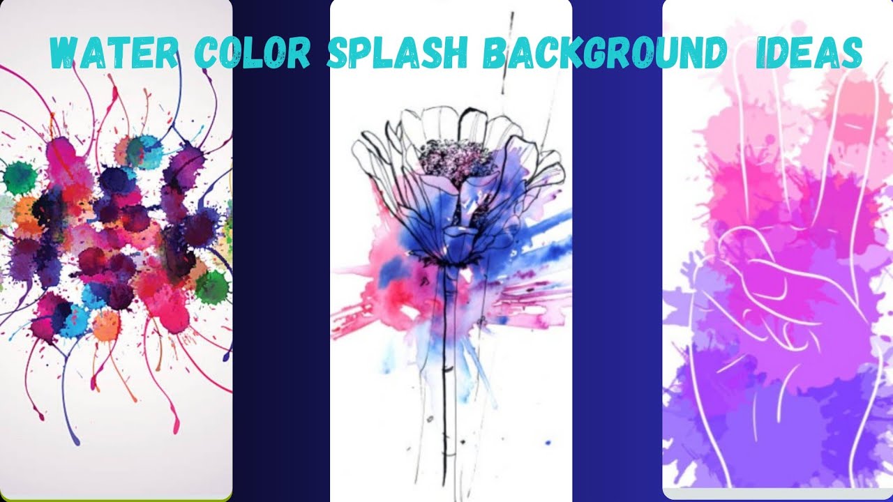 Watercolour splash background painting ideas|part 1|