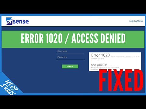 Error 1020 / Access denied / Tech tips