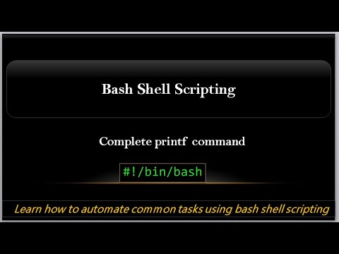 Printf Bash Scripting