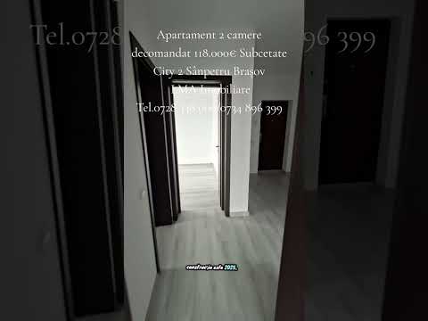 Apartament 2 camere decomandat Subcetate City 2 Sânpetru Brasov — Video