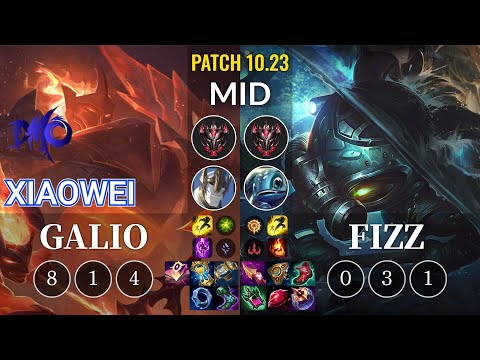 DMO Xiaowei Galio vs Fizz Mid - KR Patch 10.23