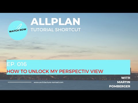 ALLPLAN Tutorial ShortCut 016: Wie entsperre ich den 3D-drehen Modus BIM CAD free Anfänger