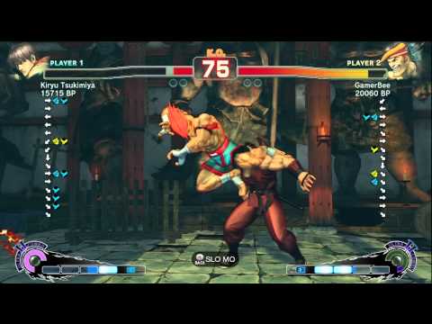 GamerBee [Adon] vs Kiryu Tsukimiya [Guy] SSF4 Japanese Online Ranked Matches - TRUE-HD