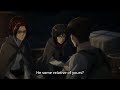 Levi and Mikasa talk about the Ackerman family English Sub AOT Season 3