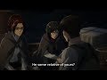 Levi And Mikasa Talk About The Ackerman Family English Sub AOT Season 3