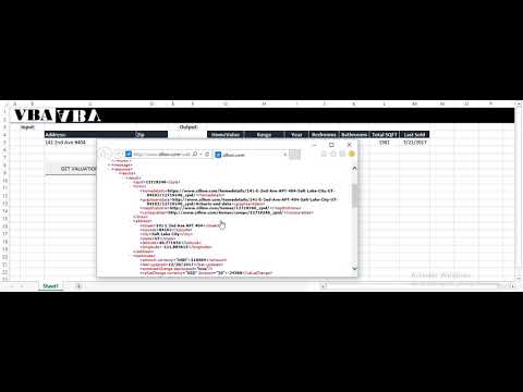 VBA Get Real Estate Valuation