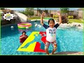 Ryan jumping through impossible Shape Challenge and more 1 hour kids activities!