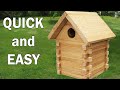 Making A Log Cabin Birdhouse With 1 Board