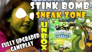 Stink Bomb Unboxing + Sneak Zone + Fully Upgraded Gameplay (Skylanders Swap Force) Wave 3