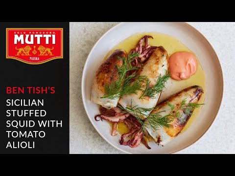 Sicilian-Stuffed Squid with Tomato Alioli by Ben Tish