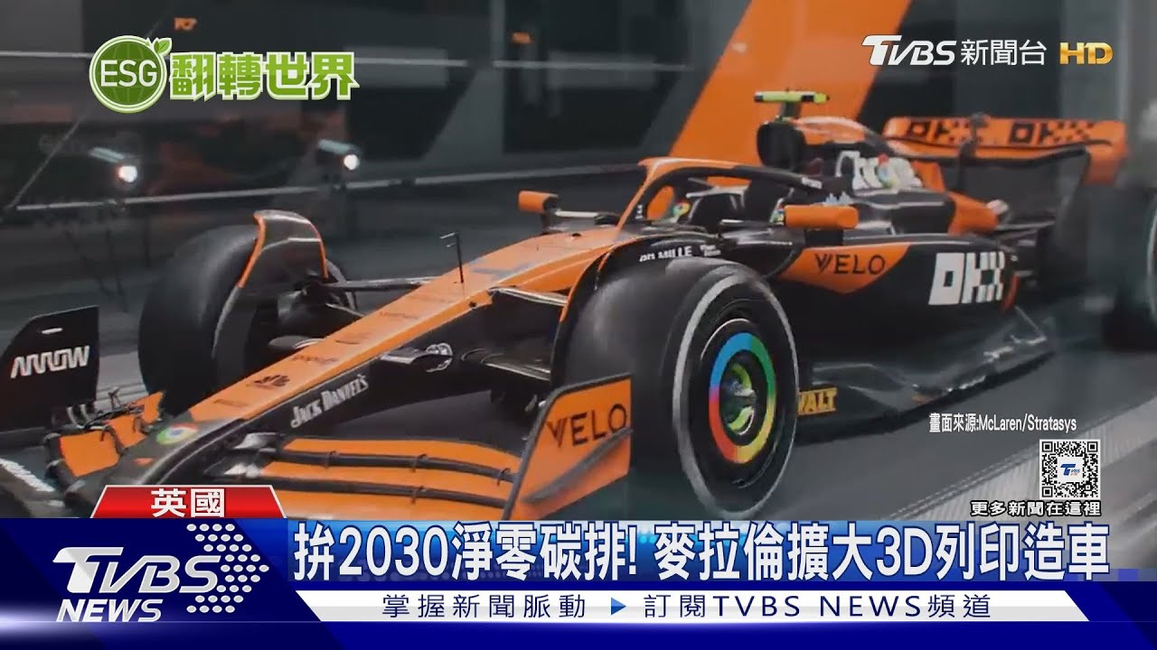 麥拉倫賽車「用印的」！3D列印前翼零件　F1挑戰減碳排