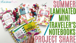 Summer Themed LAMINATED Travelers Notebooks Project Share using a 12x12 Paper Pad, Notebook Flips