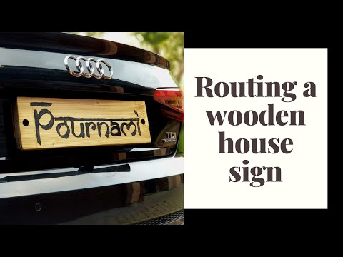 Wooden House Sign. Handheld routing and epoxy pour (Kerala Edition)