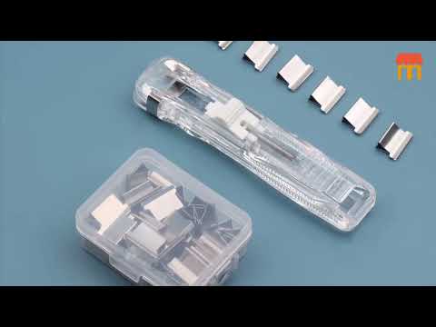 Clip Dispenser Portable Fast Handheld Clamps Clips Dispenser Replace Clips for School Office