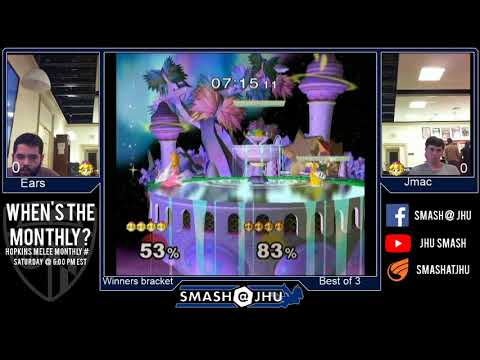 Smash@JHU Monthly #3 F18 | Ears (P1 Peach) vs. Jmac (P3 Peach) - Winners Semis SSBM