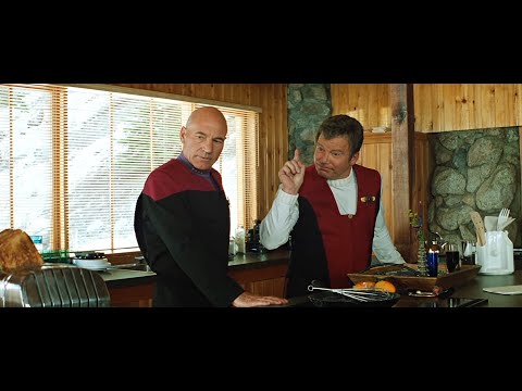 Star Trek VII Generations (1994) - Kirk & Picard Ktarian Egg Breakfast scene