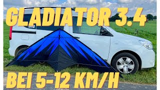 Space Kites Gladiator 3.4 bei 5-12 km/h WInd