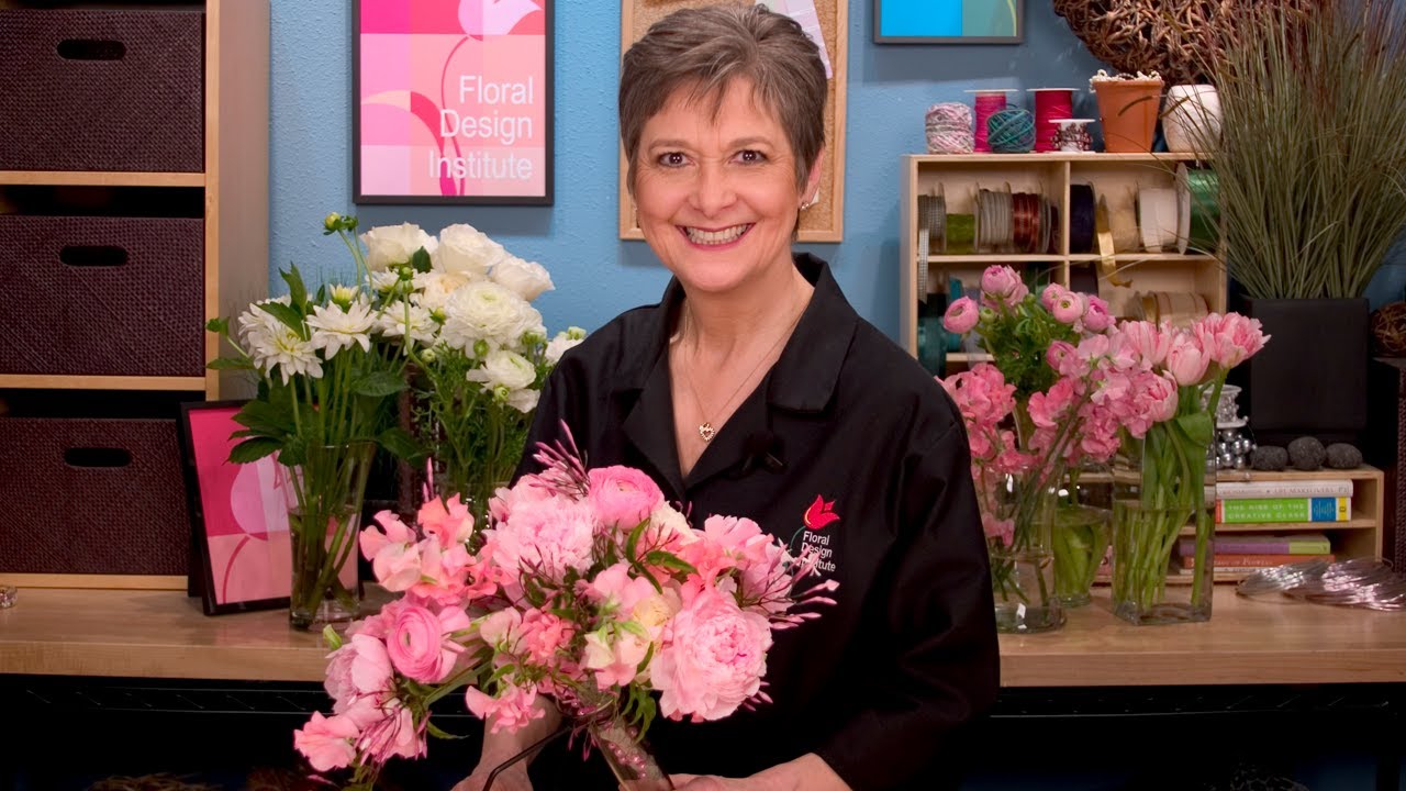 Peony Bridal Bouquet, in a cascading style