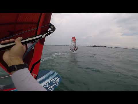 Windfoil versus windsurf @ Aloha Sea Sports Centre Singapore