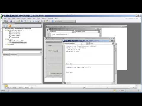 VBA Programming for Excel 2010 - V4.09 - UserForm GUI - Changing the Height and Width Properties Programtically