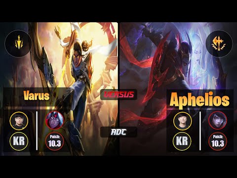 Lava VARUS (ADC) [Lethal Tempo] VS Ruler APHELIOS - Challenger KR Patch 10.3