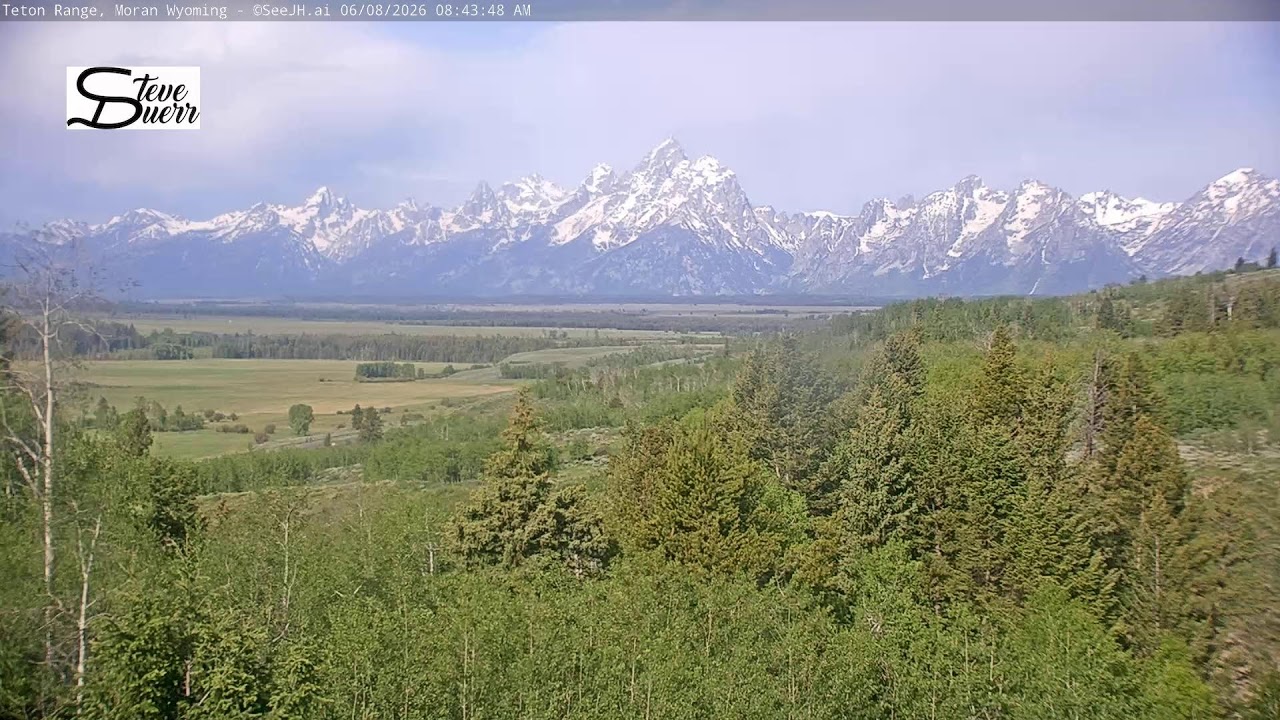 Live webcam view of Cordillera Teton sobre Buffalo Valley