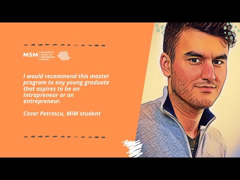 MSM Master in Management -  Cezar Petrescu, Series 1 student