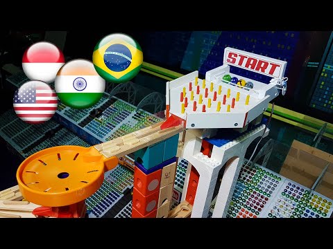 MARBLE RACE QUADRILLA MARBLE RUN #11 v2 - COUNTRYBALLS