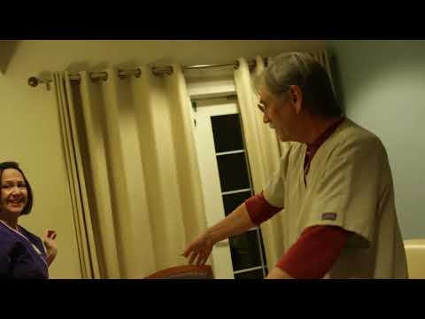 Eyes Upon Waking, Getting a Massage on set.