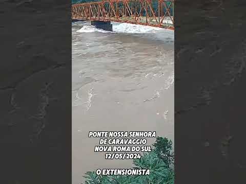 Ponte Nossa Senhora de Caravaggio em Nova Roma do Sul, RS 😳 🙏#enchente #novaromadosul #ponte